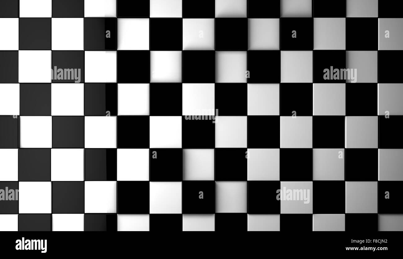 Black and white tiles background Stock Photo