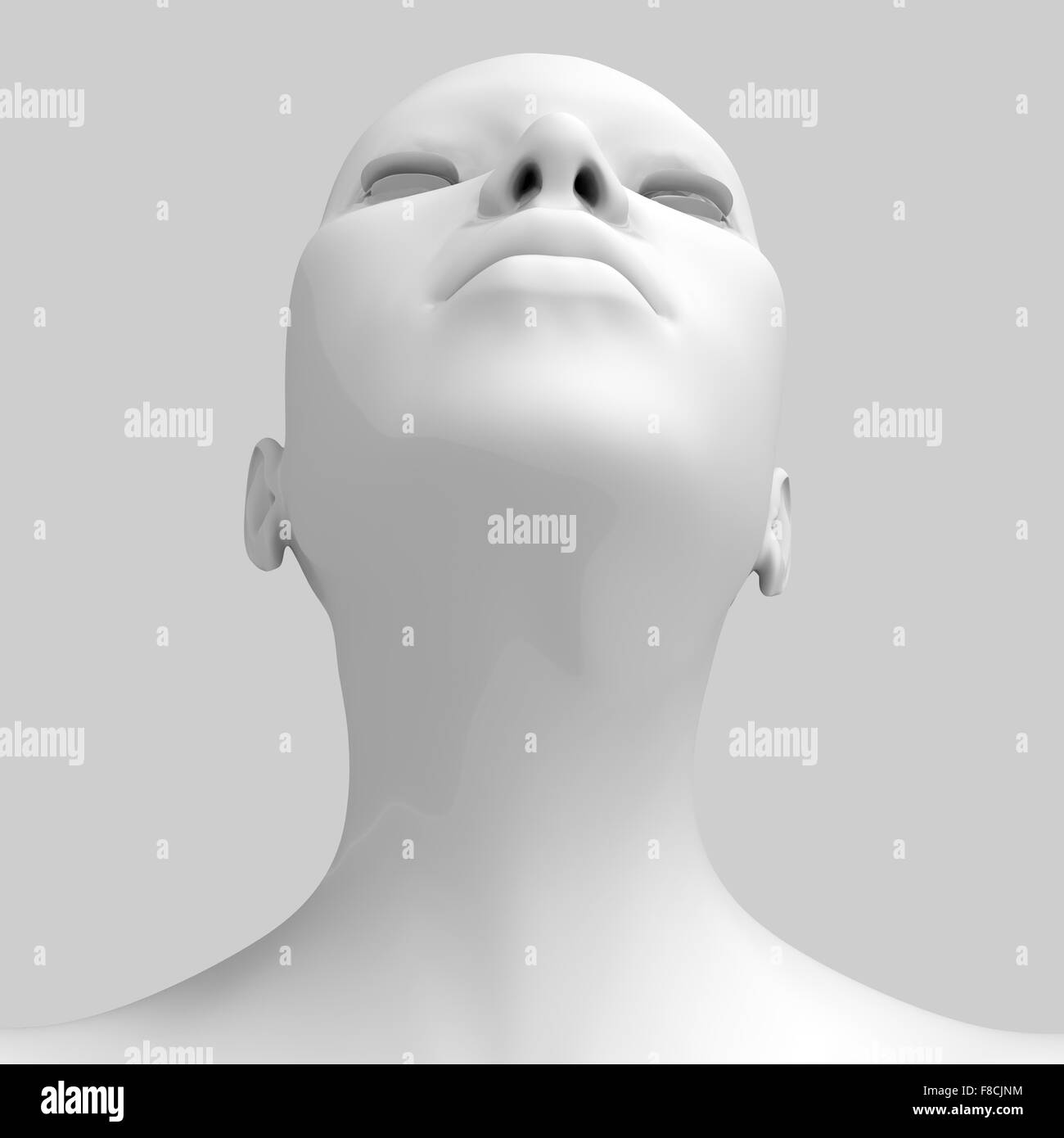 3d image of woman head Stock Photo