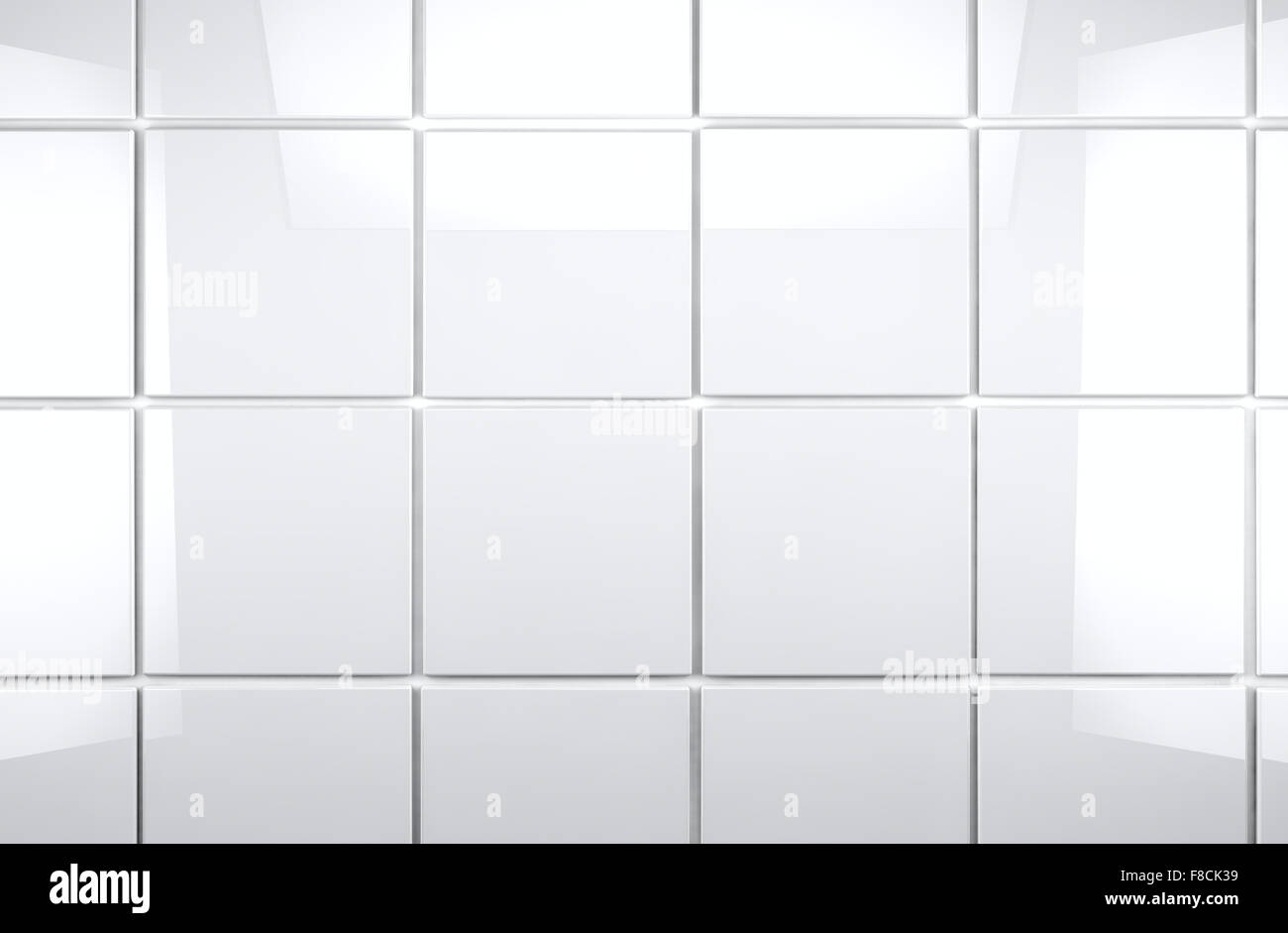 3d white tile wall background Stock Photo Alamy
