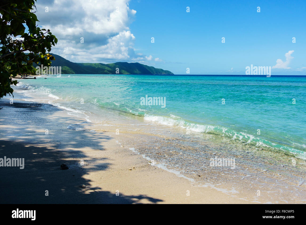 An image of the north shore of St. Croix, U.S. Virgin Islands. Stock Photo