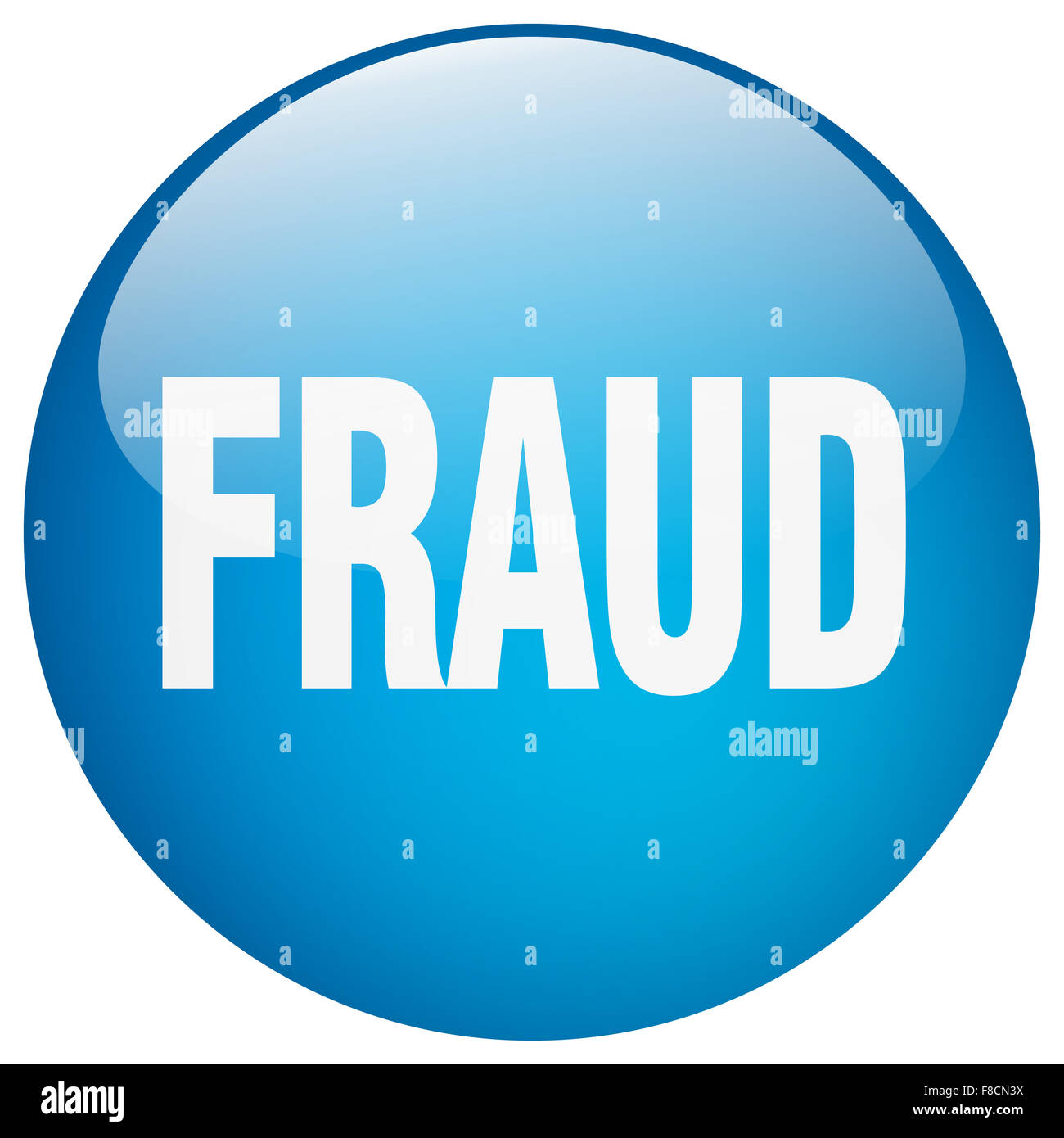 fraud blue round gel isolated push button Stock Photo - Alamy