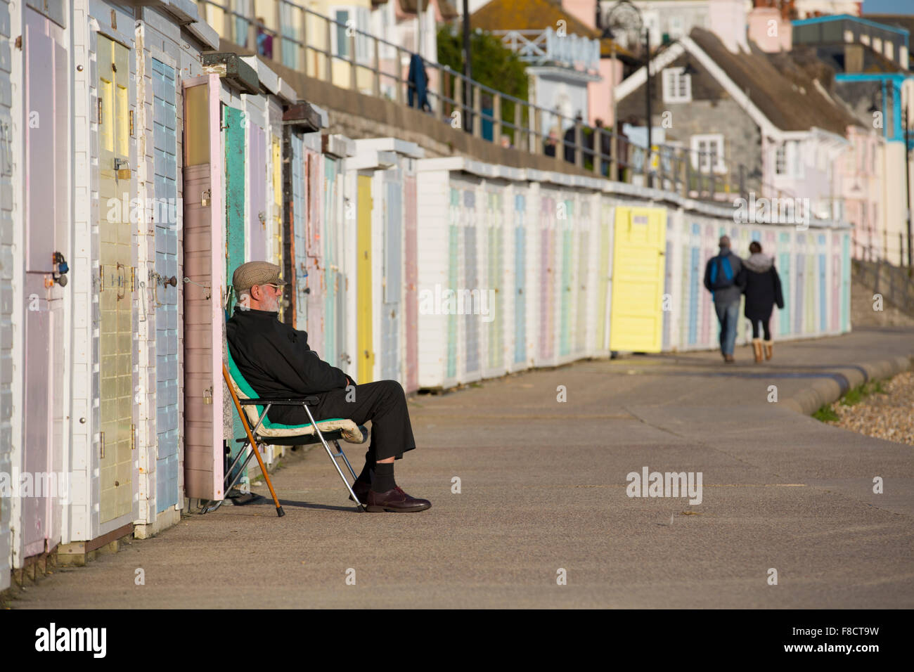 Lyme Regis; Beach Huts; Dorset; UK Stock Photo Alamy