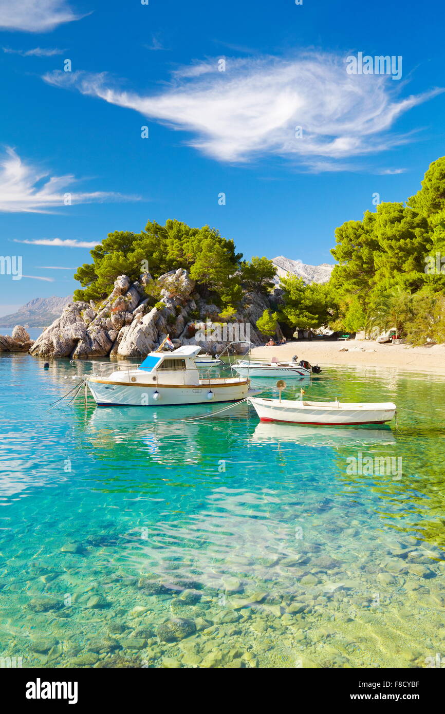 Brela, Makarska Riviera, Croatia, Europe Stock Photo
