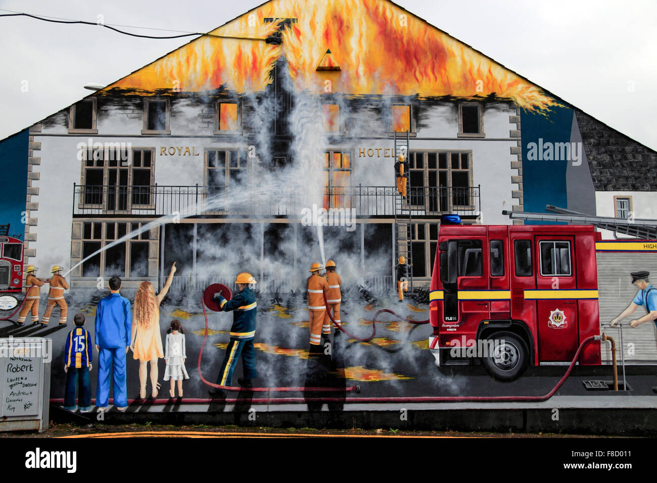 Fire fire mural wall painting hi-res stock photography and images - Alamy