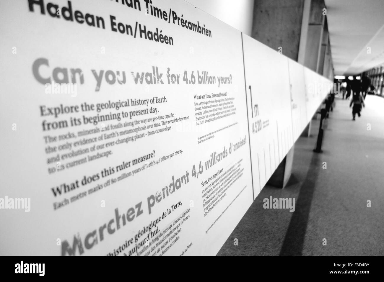 Ontario Science Centre geological timeline in Toronto, Canada Stock Photo
