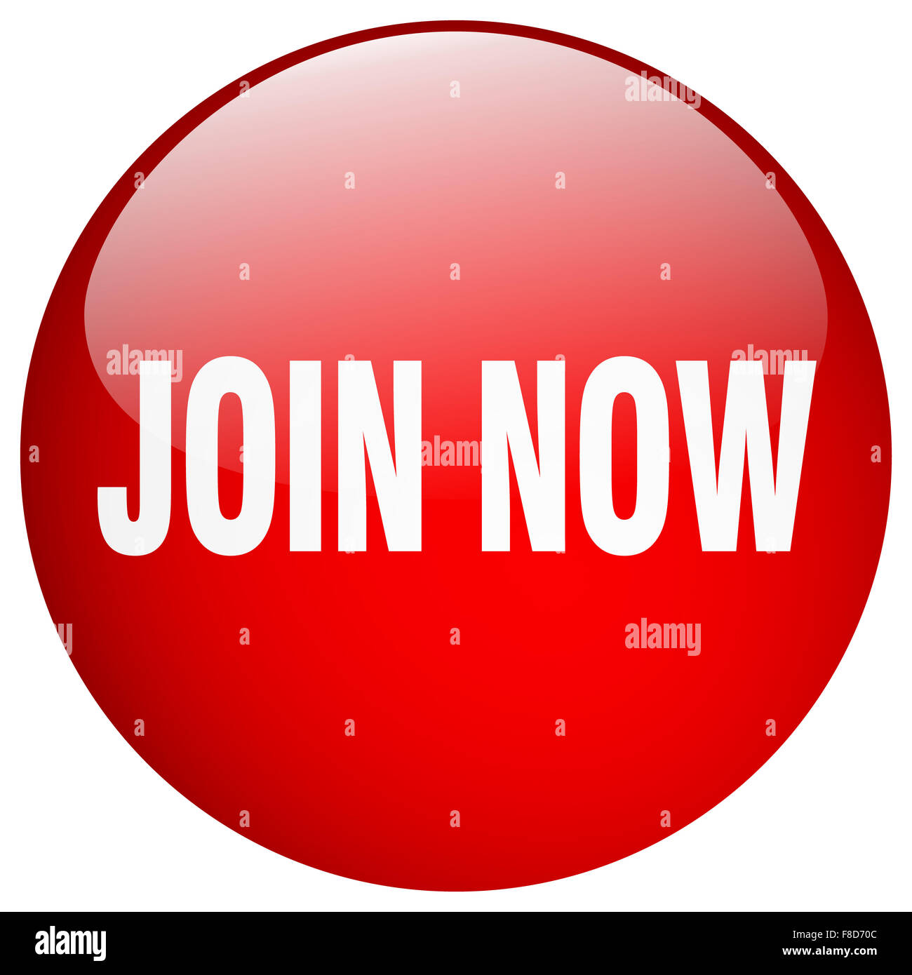 join now red round gel isolated push button Stock Photo - Alamy