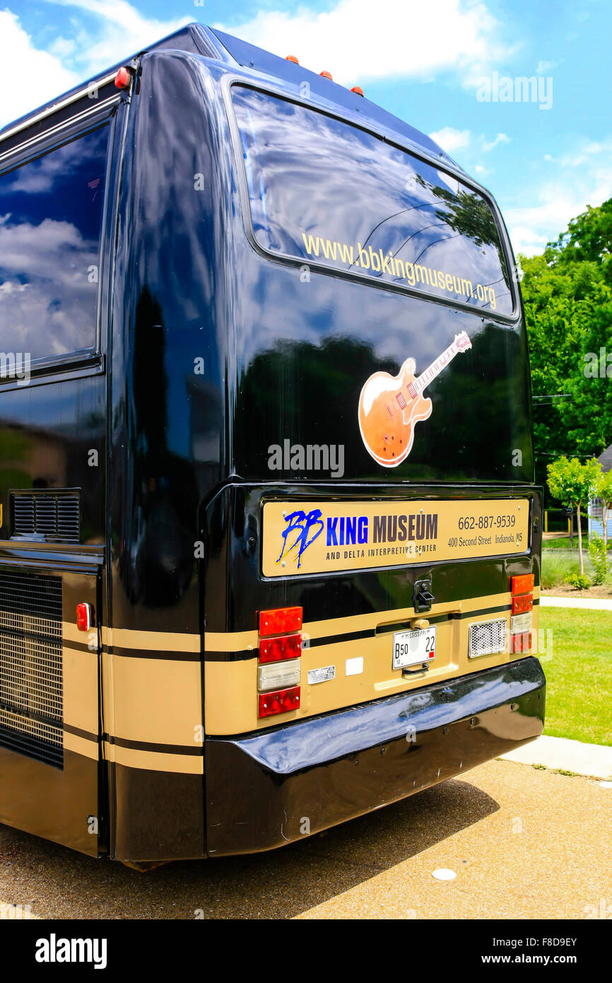 B. B. King's tour bus outside his museum in Indianola, Mississippi Stock Photo