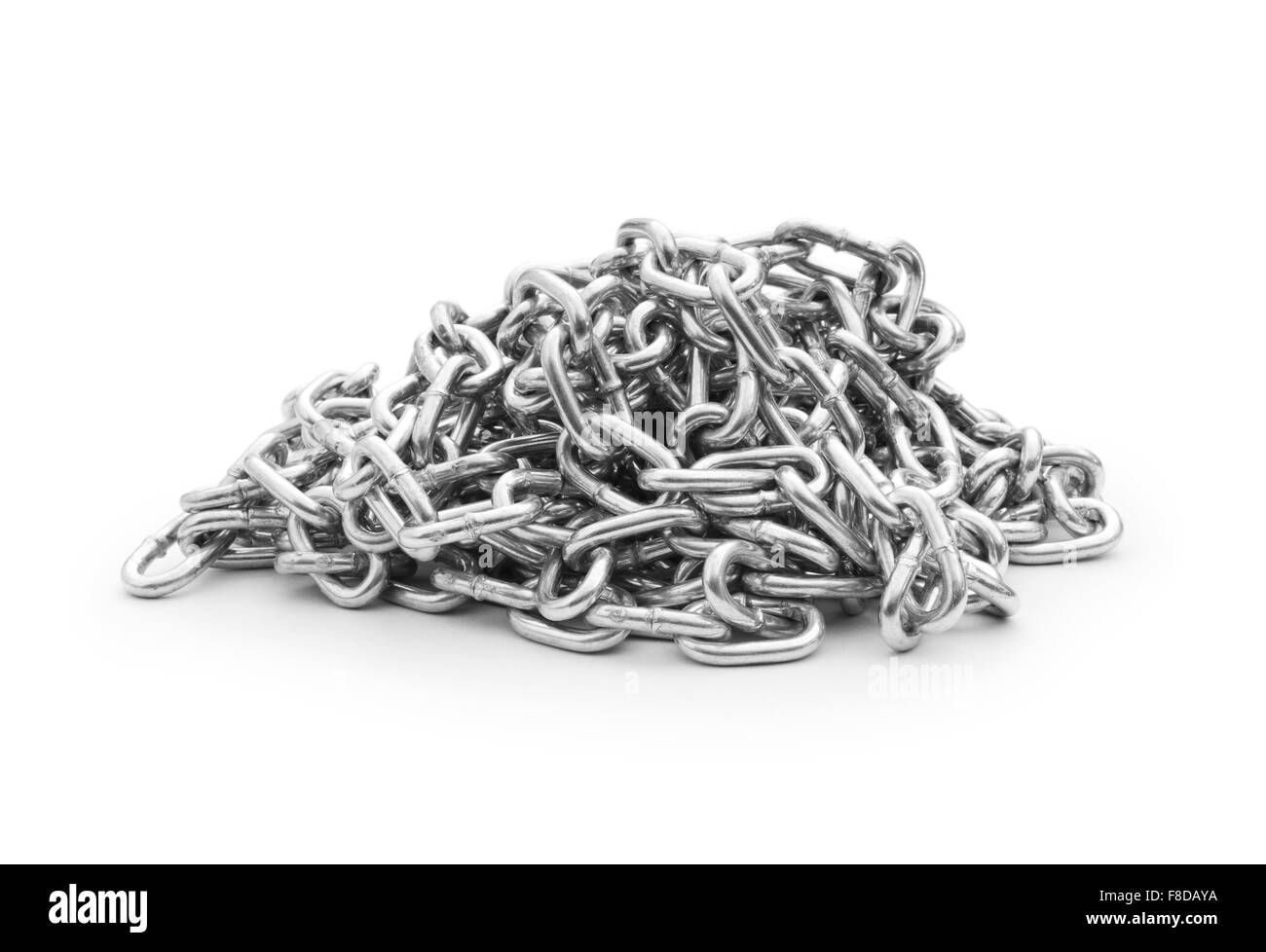Metal chain isolated on the white background Stock Photo - Alamy