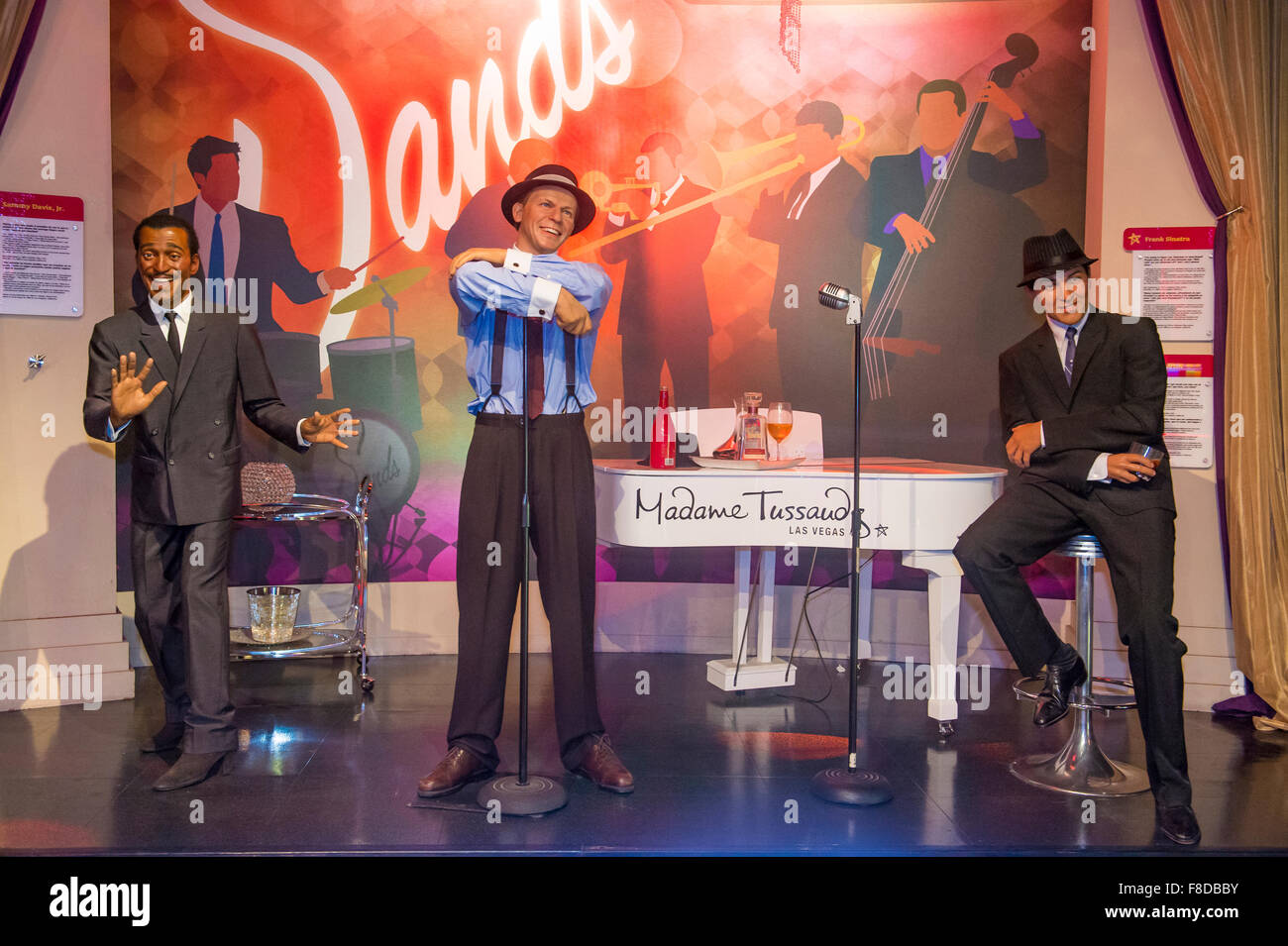 A waxwork of Frank Sinatra at The Madame Tussauds museum in Las Vegas