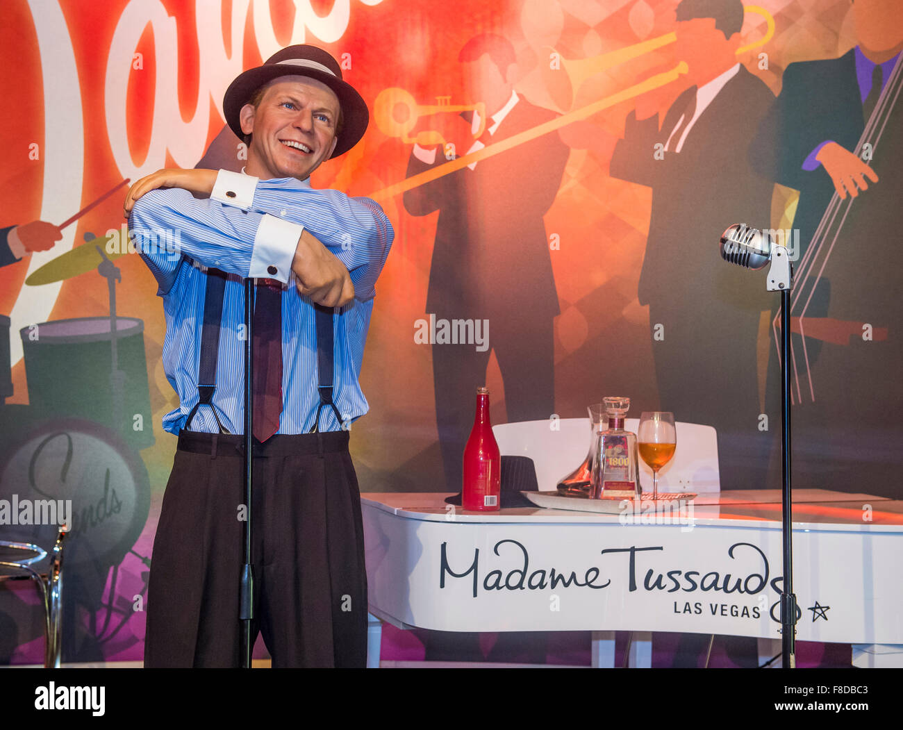 A waxwork of Frank Sinatra at The Madame Tussauds museum in Las Vegas