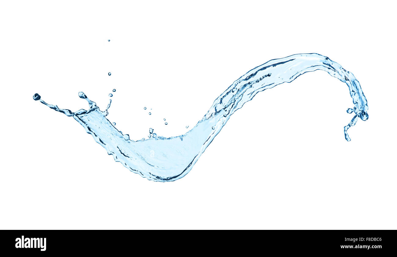 blue abstract water splash isolated on white background Stock Photo - Alamy