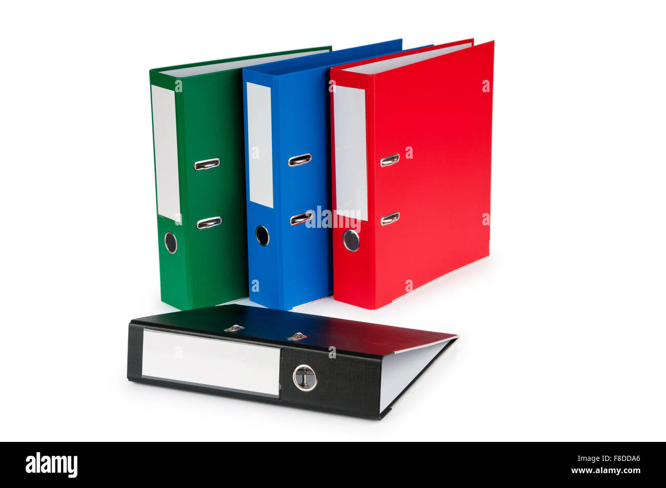 Office folders isolated on the white background Stock Photo - Alamy