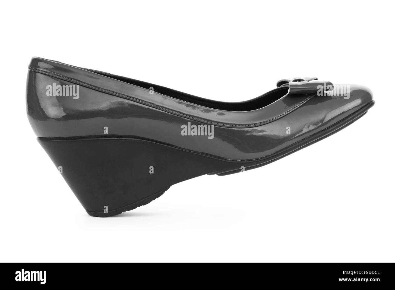 Black shoes isolated on the white background Stock Photo - Alamy