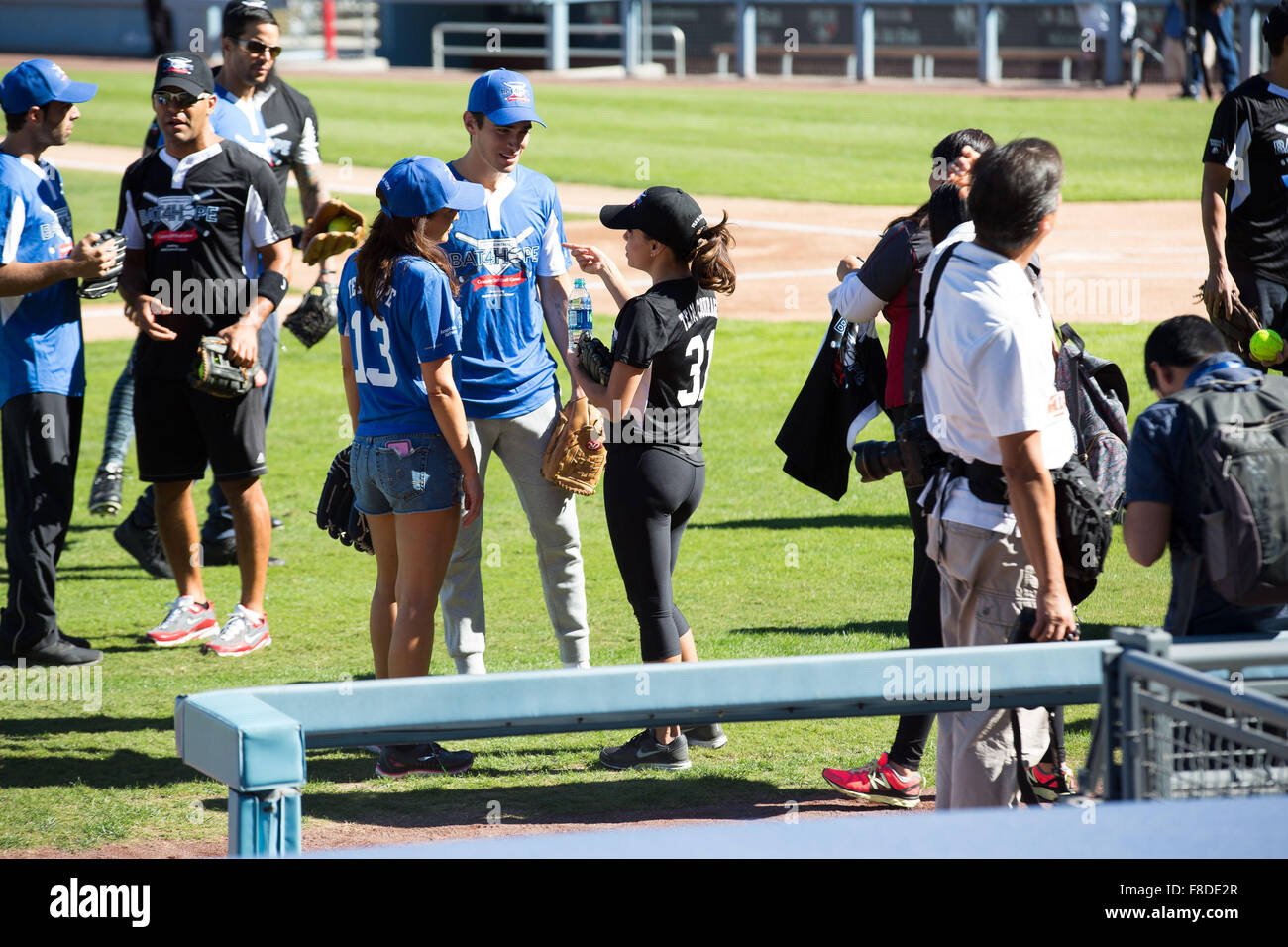 Adrian González and daughter attend the Red Carpet at the 2nd Annaual Bat 4  Hope Celebrity Softball Game Stock Photo - Alamy