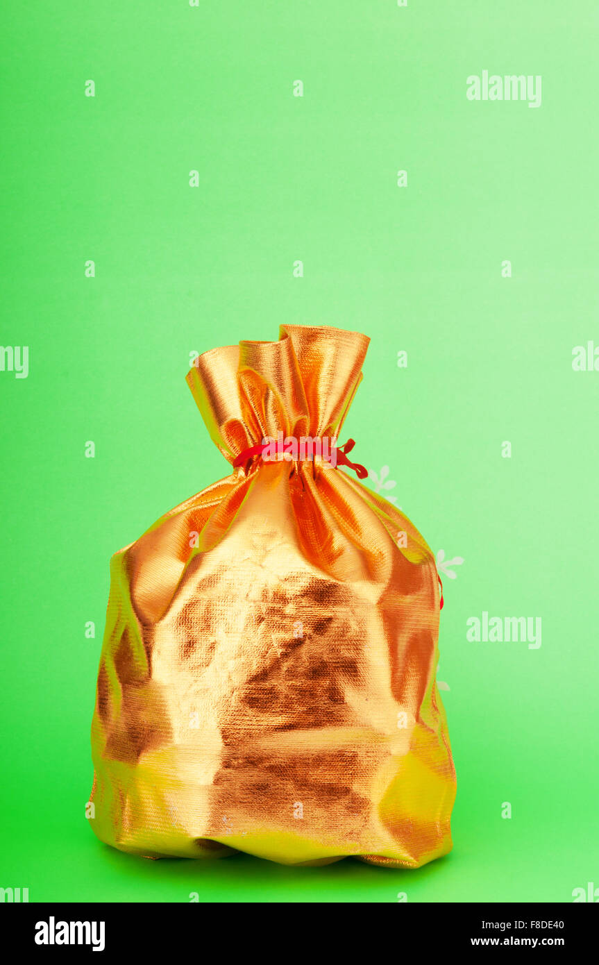 Golden sacks full of something good Stock Photo Alamy