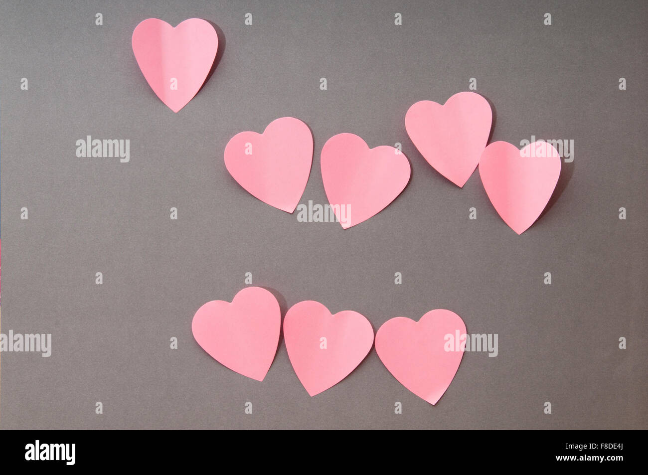 Heart shaped sticky notes on the background Stock Photo Alamy