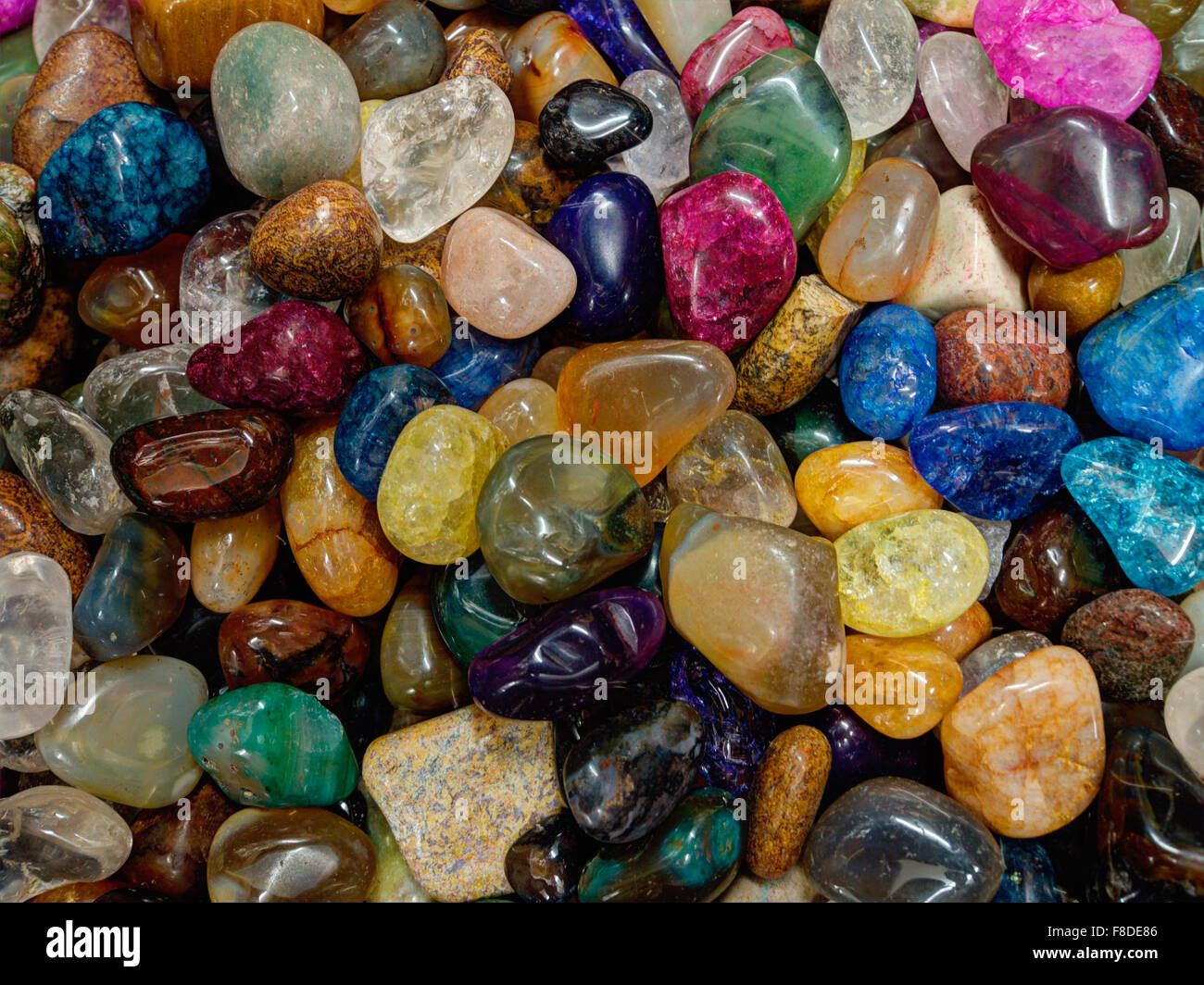 Beautiful polished gemstones Stock Photo Alamy
