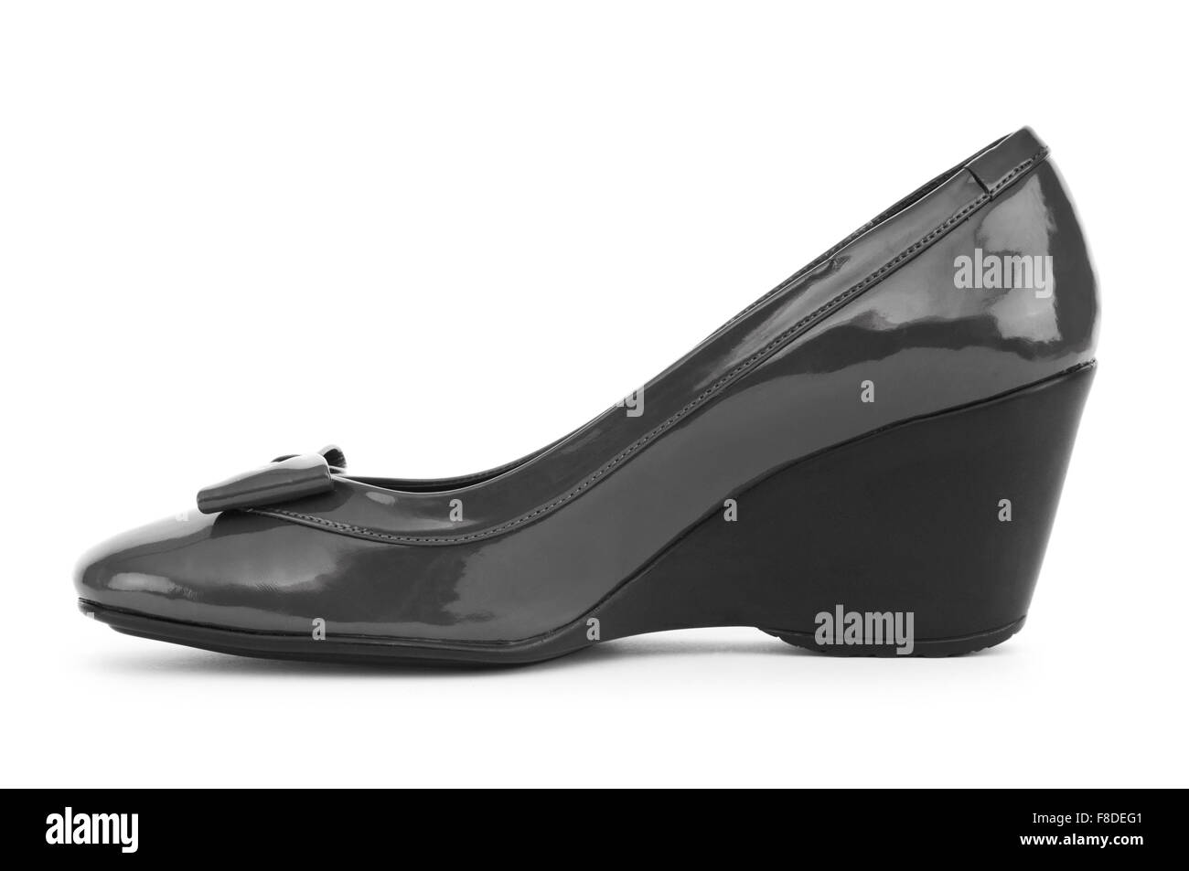 Black shoes isolated on the white background Stock Photo - Alamy