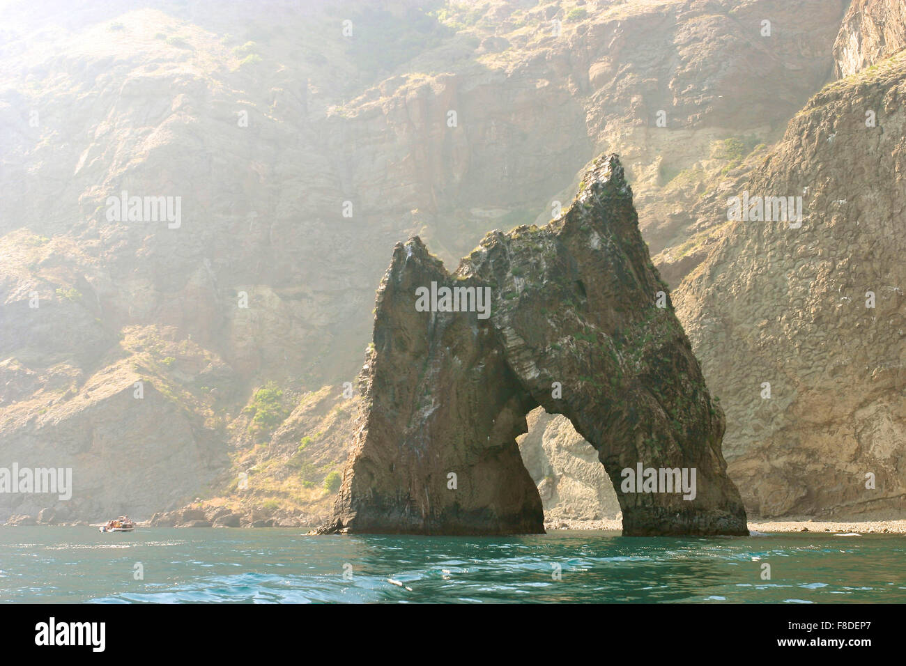 Golden gate rock Ukraine Stock Photo - Alamy