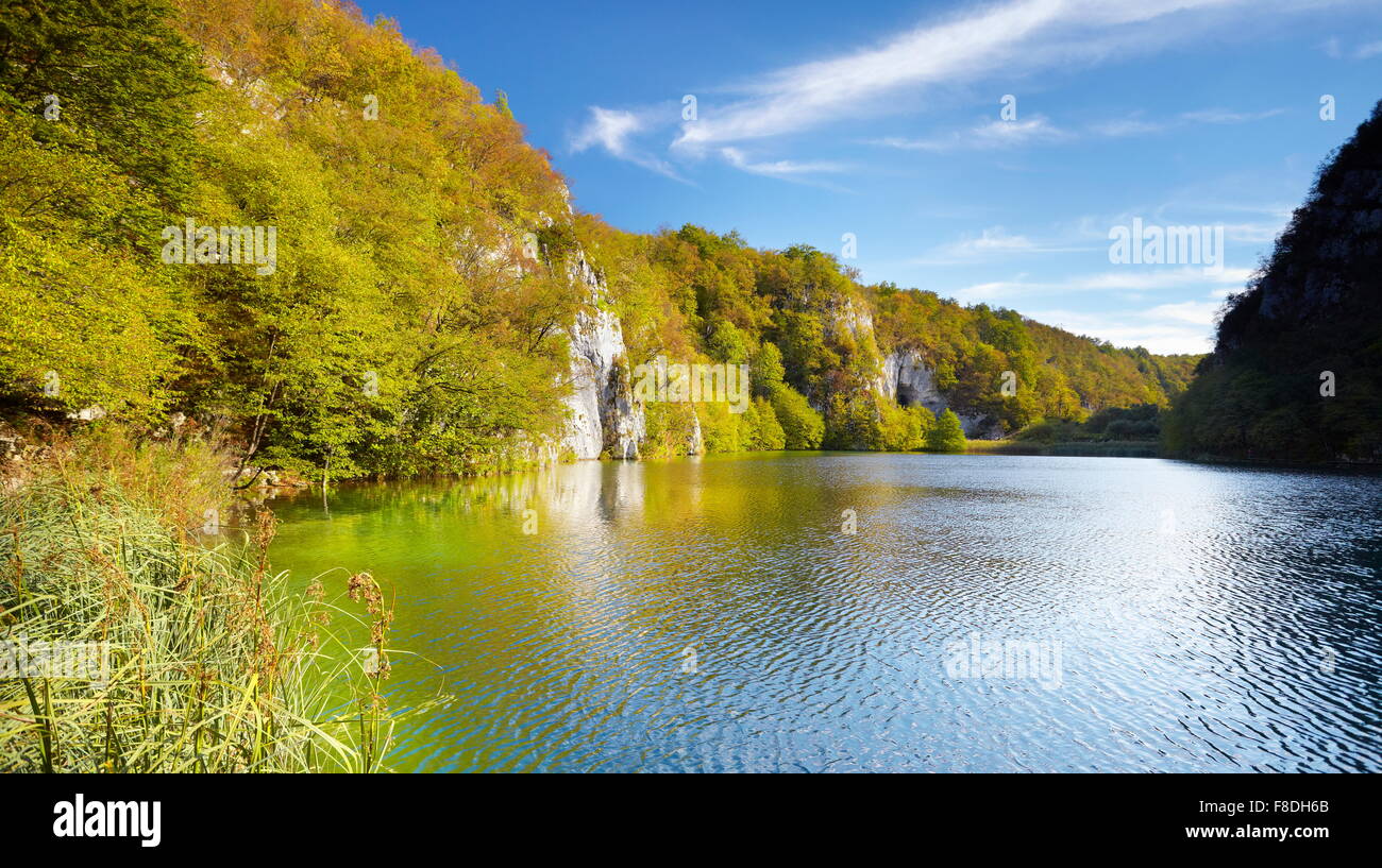 Plitvice Lakes National Park in autumn, Croatia, Europe Stock Photo