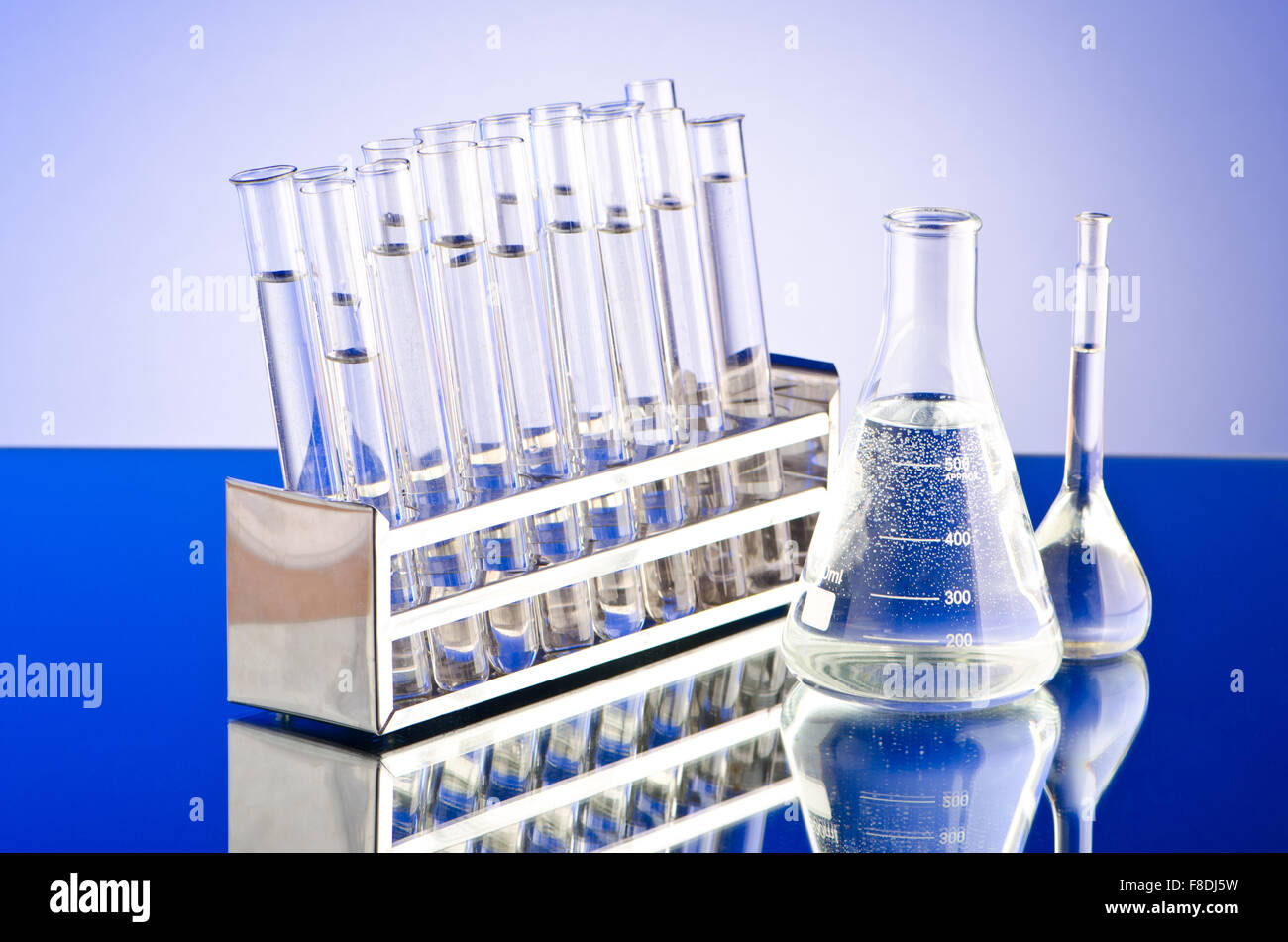 Chemical lab with glass tubing Stock Photo Alamy