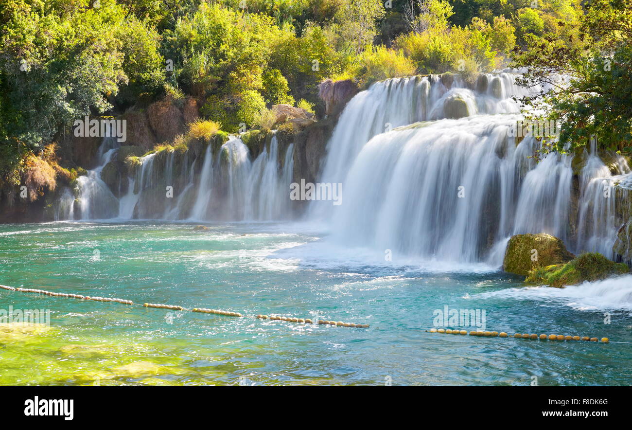 Krka waterfalls, Krka National Park, Croatia, Europe Stock Photo