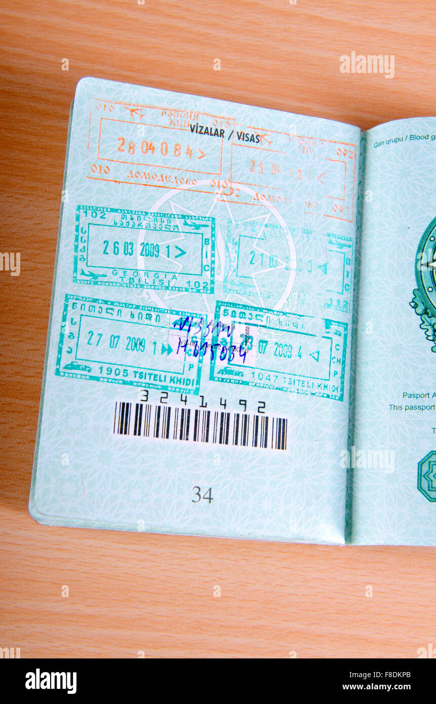 Stamped passport page hi-res stock photography and images - Alamy