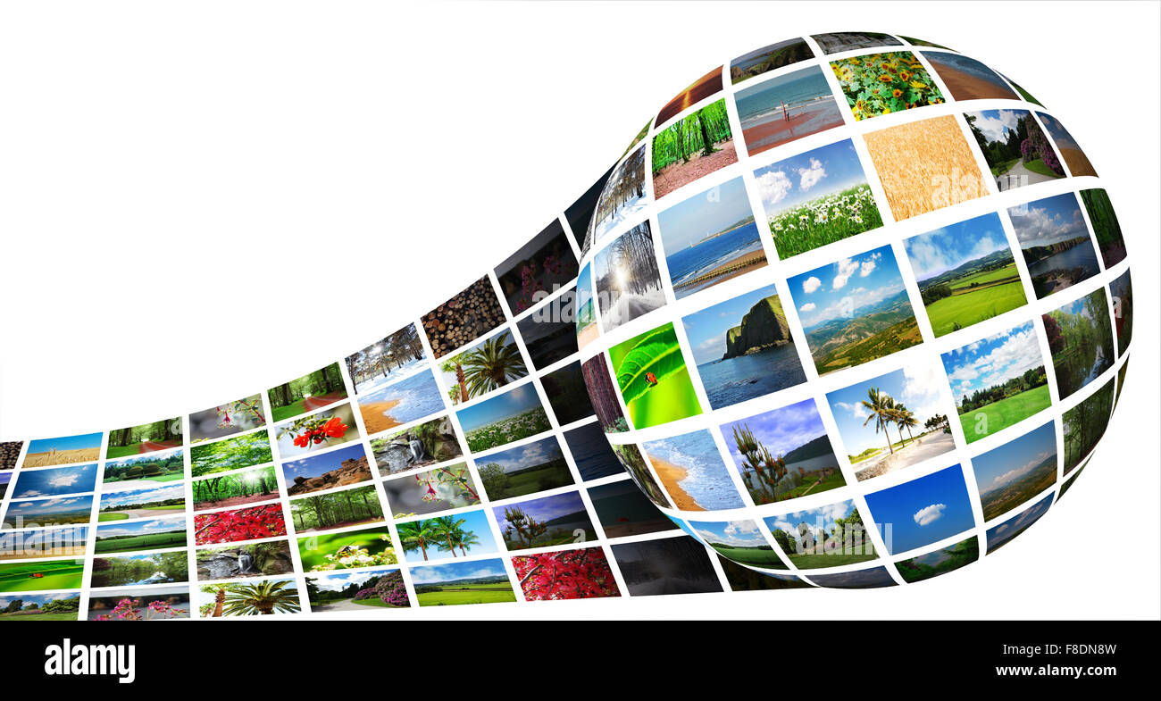 Collage of many nature photos Stock Photo Alamy