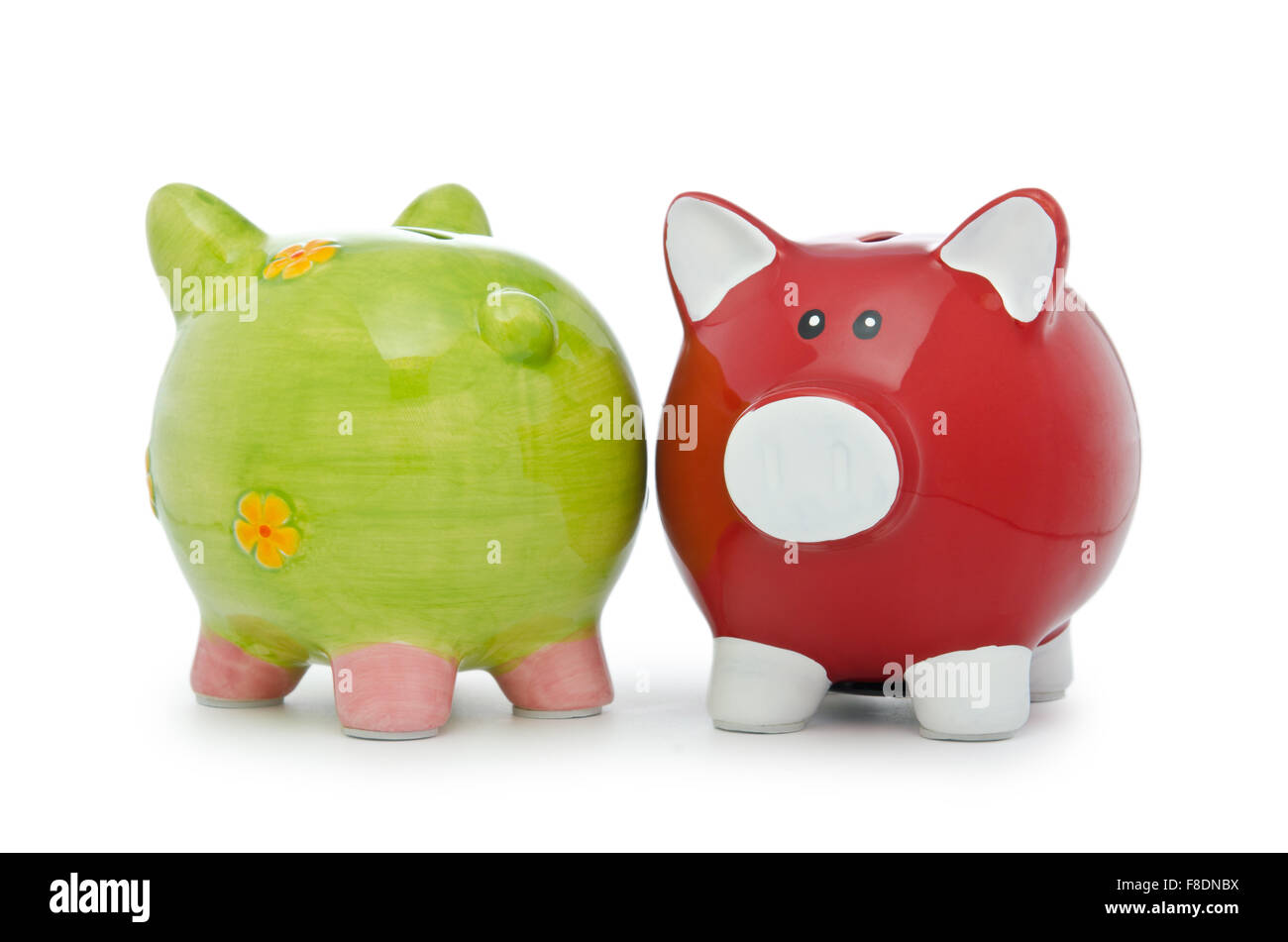 Piggy bank isolated on the white background Stock Photo - Alamy