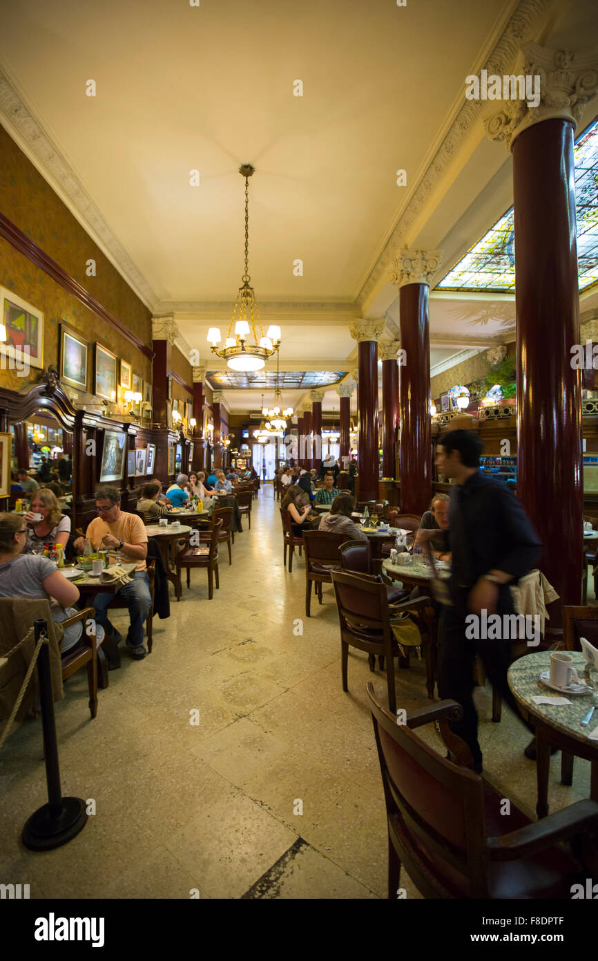 Interior of the Cafe Tortoni in Buenos Aires, Argentina Stock Photo