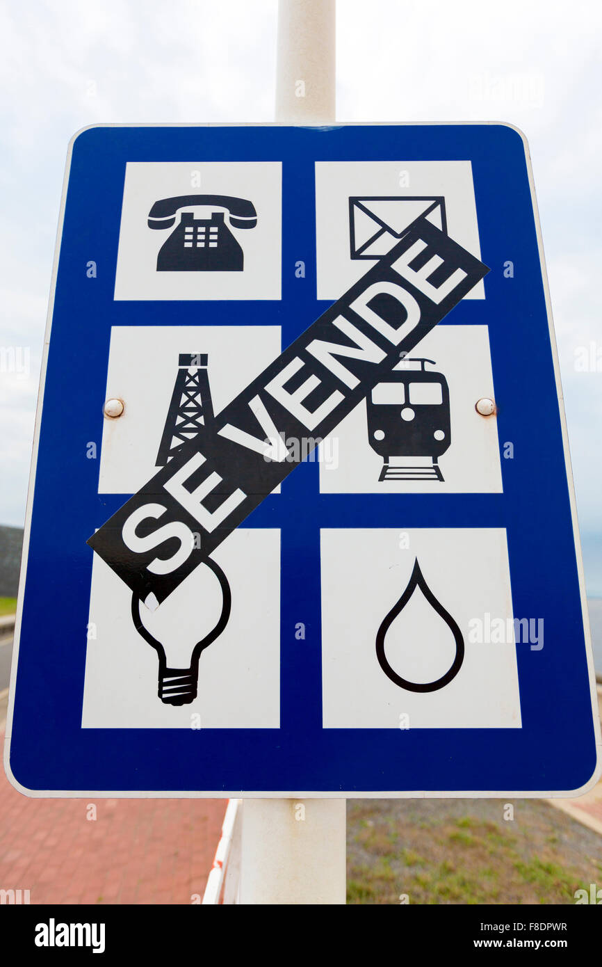 Economical situation sign in Argentina, Memory Park Stock Photo