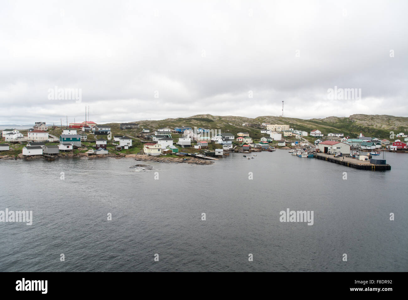 The fishing village of Harrington Harbour, on the Lower North Shore of the Gulf of St. Lawrence, Quebec, Canada. Stock Photo