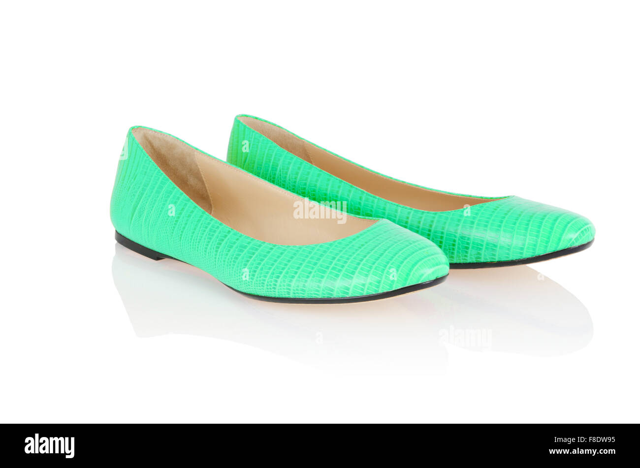 Flat shoes isolated on white Stock Photo - Alamy
