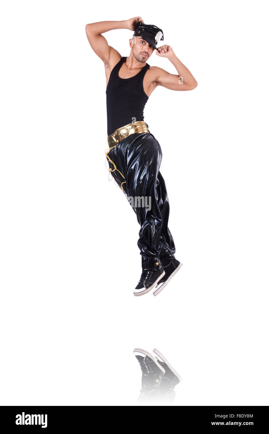 Rap dancer isolated on the white Stock Photo - Alamy