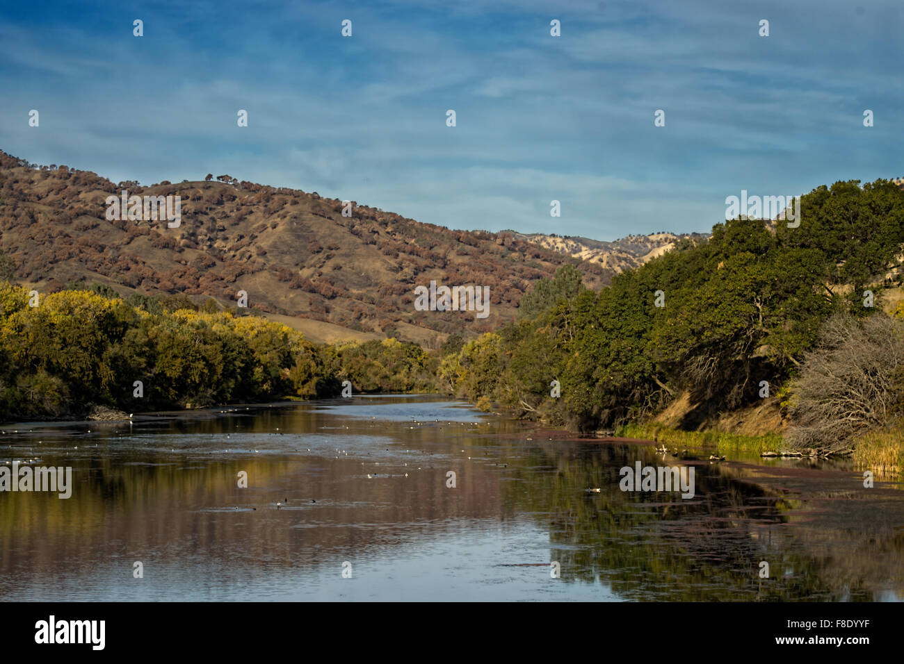View of Lake Solano against the mountains on a partly cloudy day in the Fall  Stock Photo - Alamy