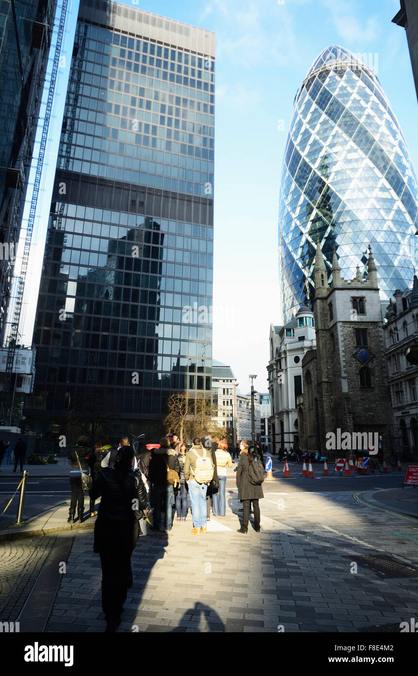 30 St Mary Axe, commercial skyscraper in London. United Kingdom Stock Photo