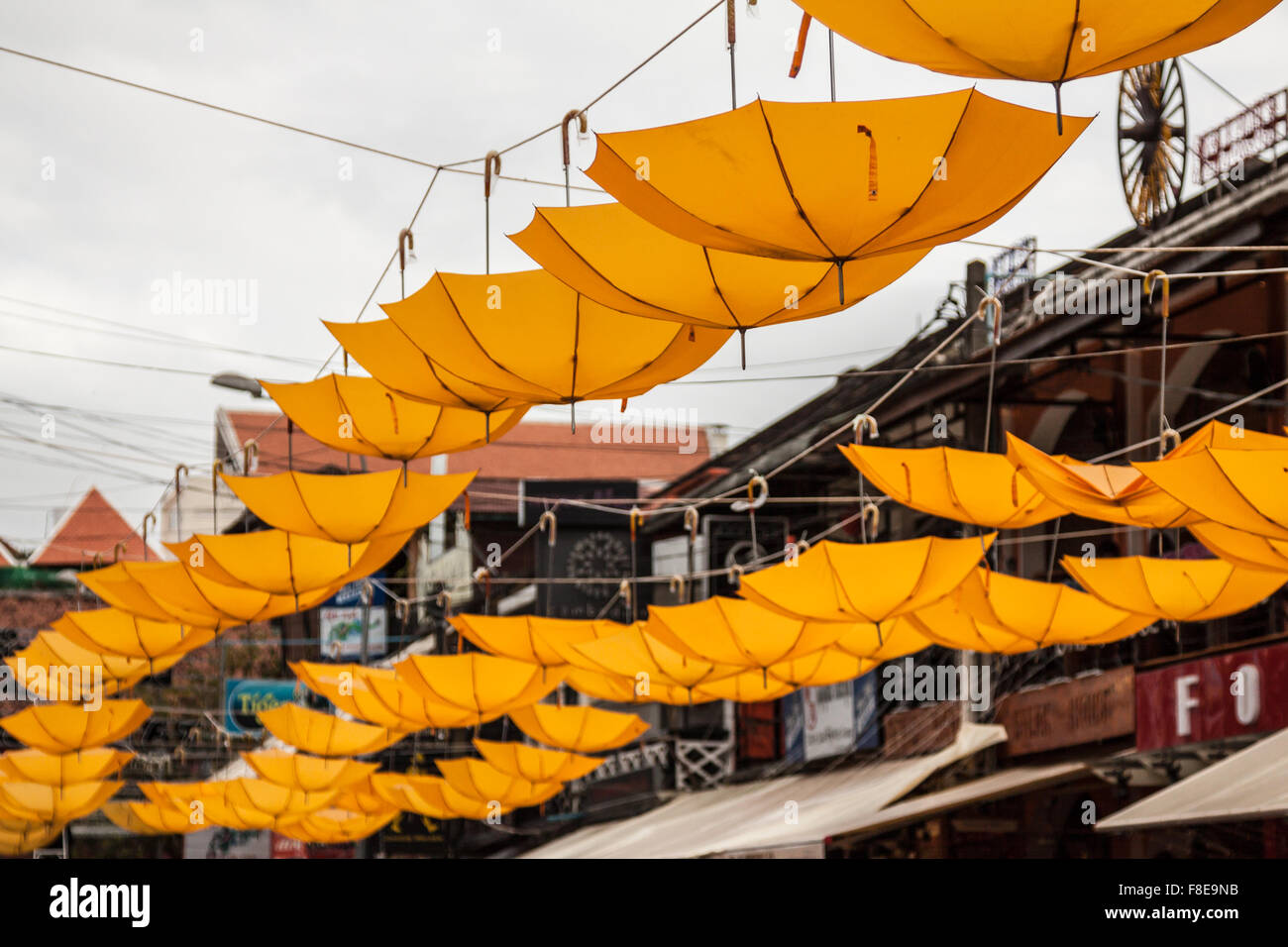 Background colorful umbrella street decoration Stock Photo Alamy