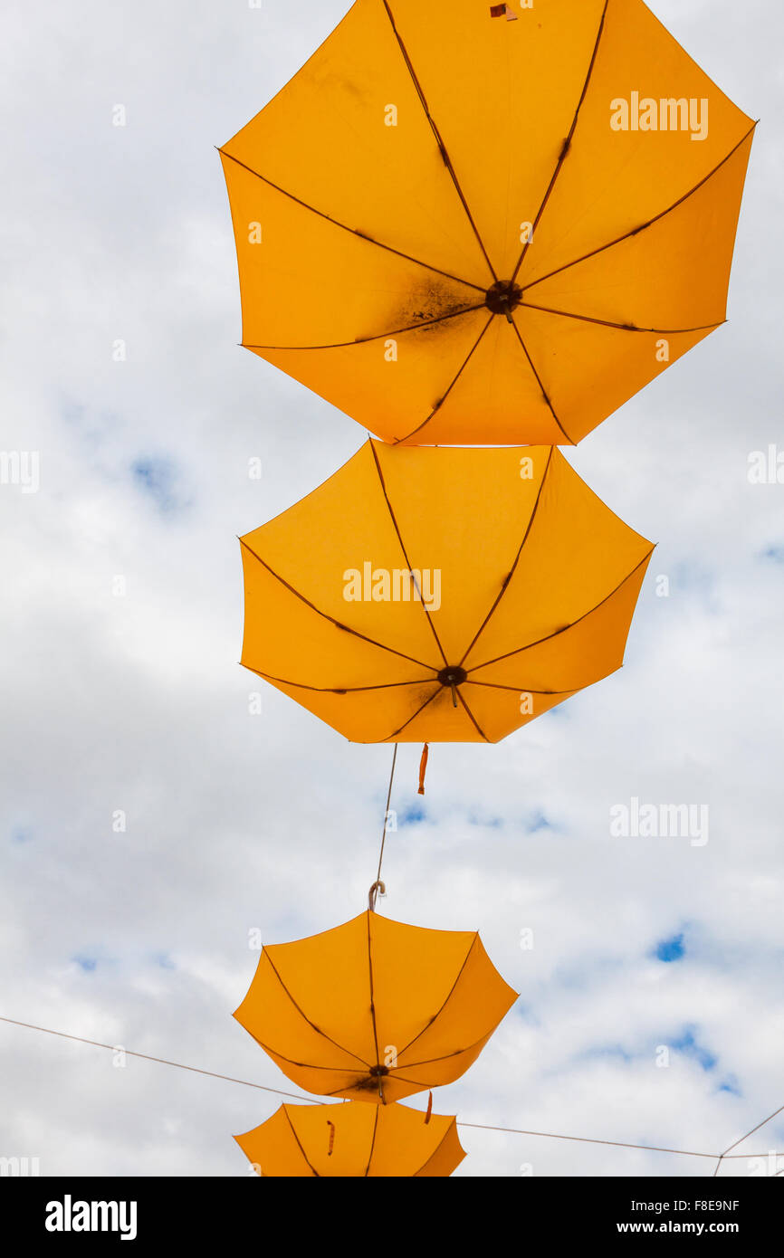Background colorful umbrella street decoration Stock Photo Alamy