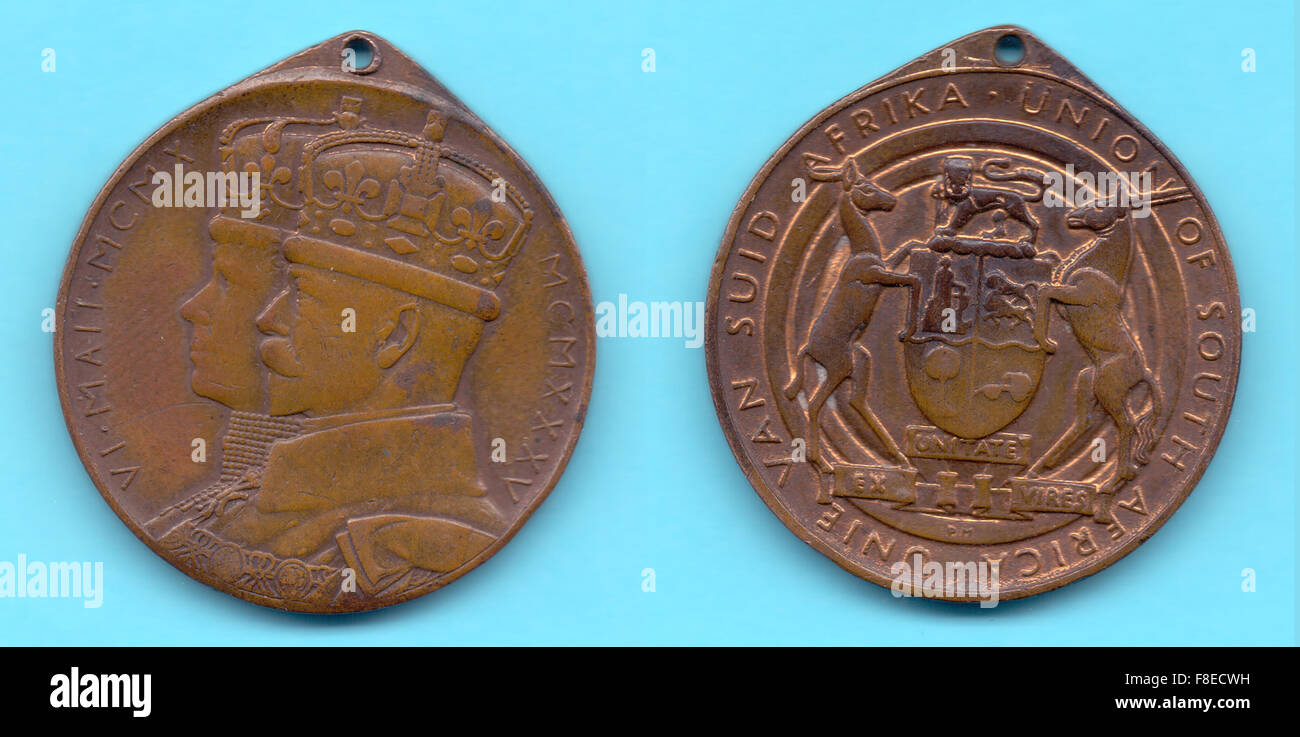 1935 King George V Jubilee medal issued in the Union of South Africa Stock Photo