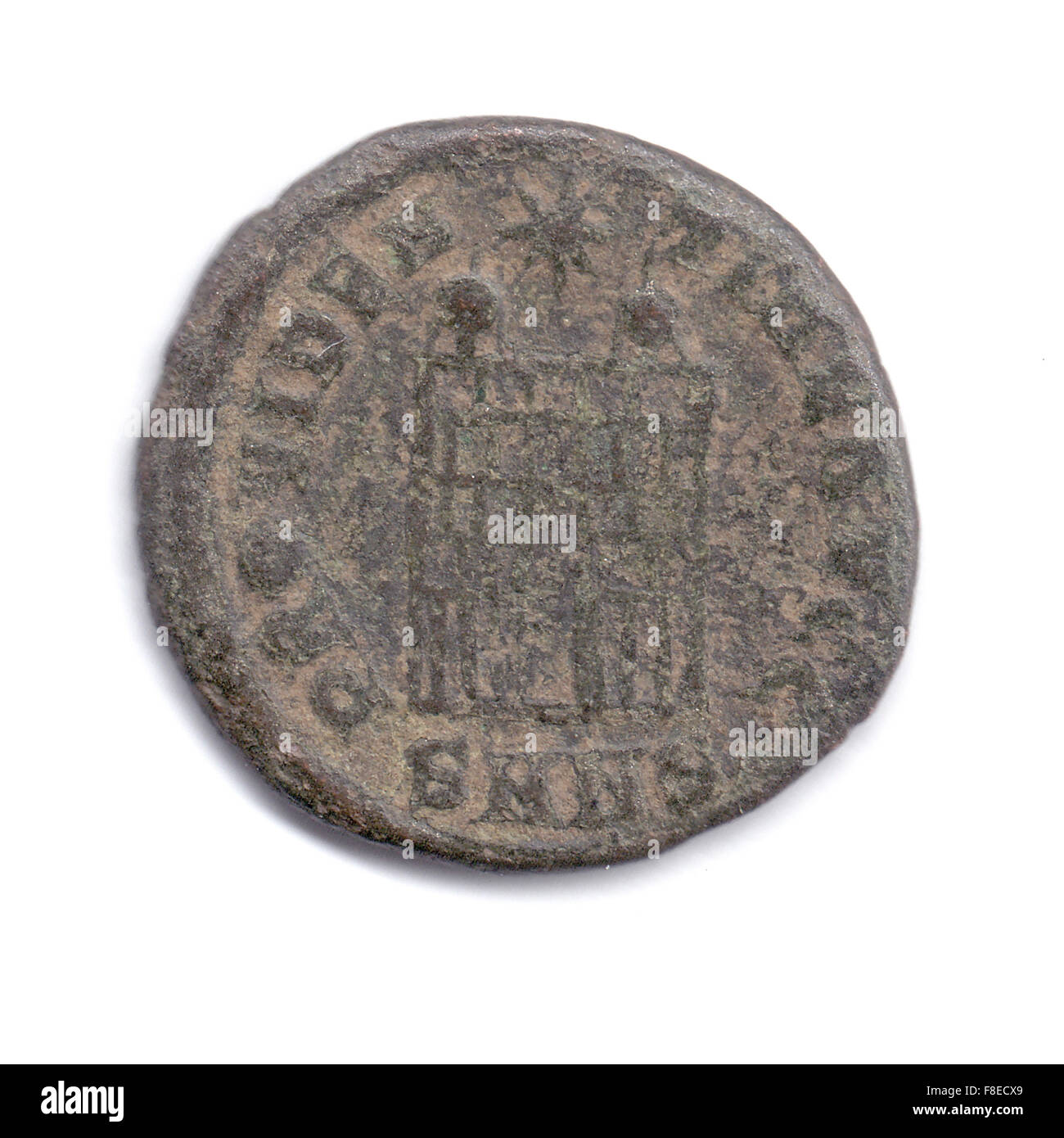 Ancient Roman Constantine coin from 84 CE Stock Photo