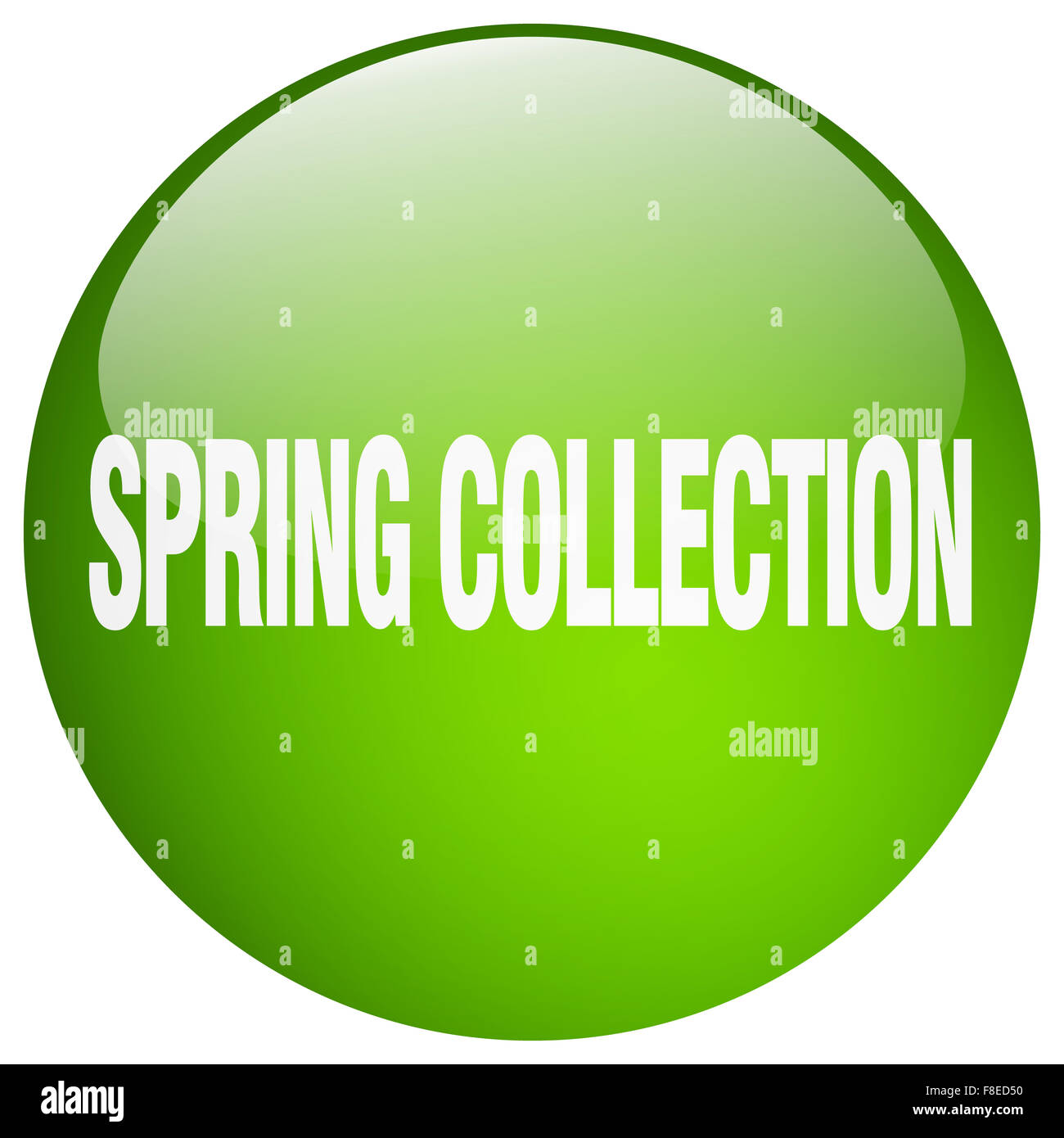 Spring Circle Buttons spring collection green round gel isolated push button Stock Photo - Alamy