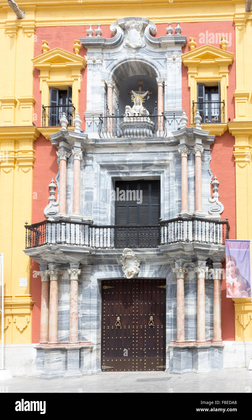 Episcopal Palace, Plaza del Obispo, Malaga, Andalucia, Spain Stock Photo