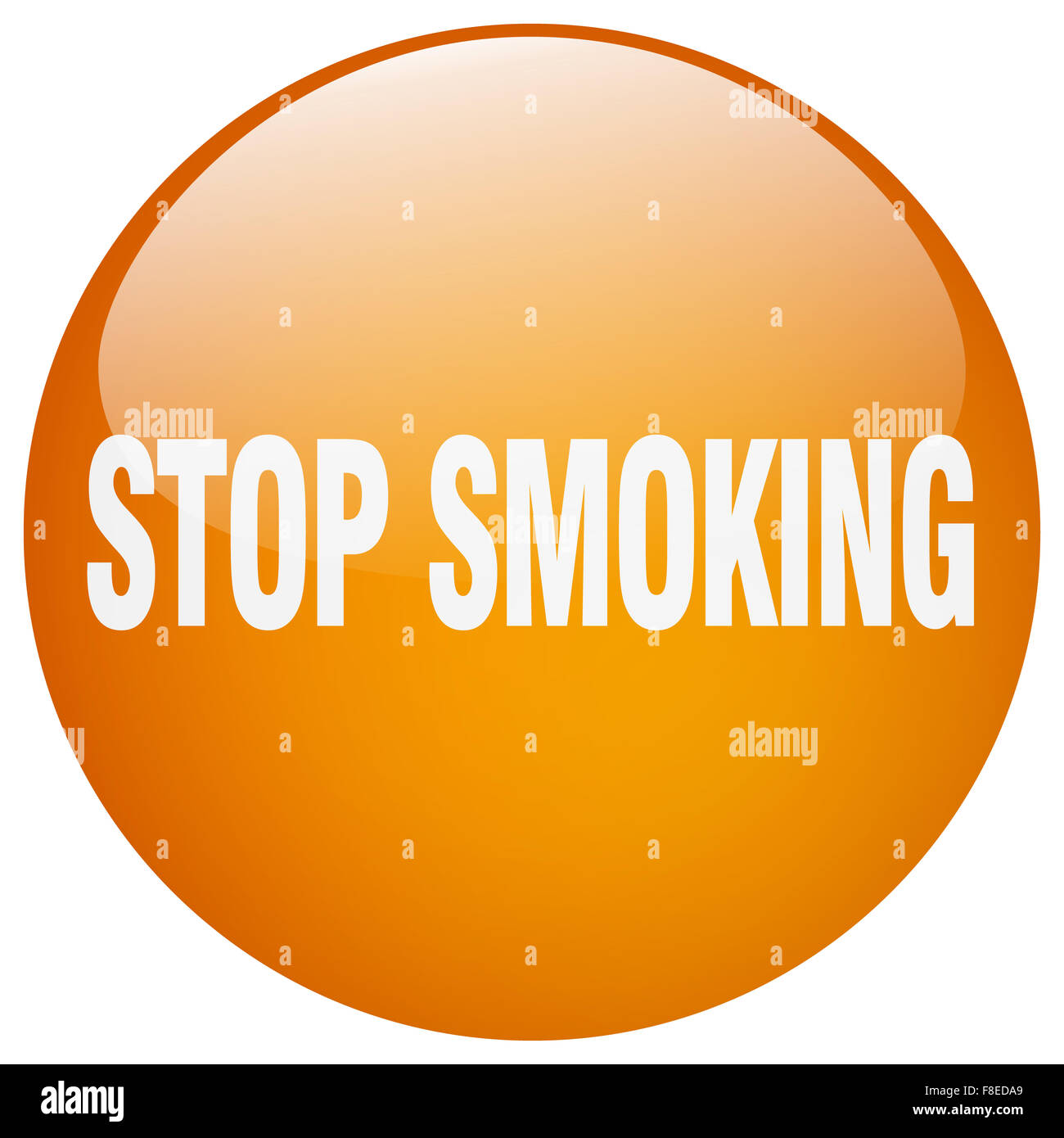 Smoking A Button stop smoking orange round gel isolated push button Stock Photo - Alamy
