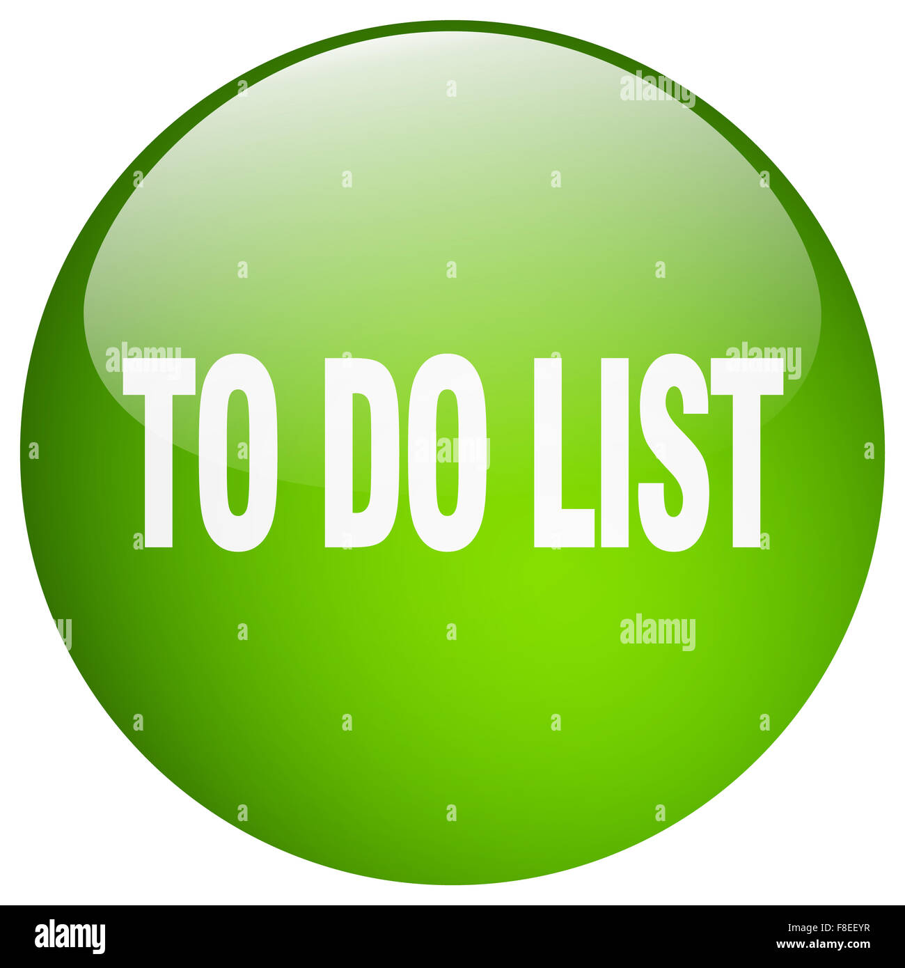 to do list green round gel isolated push button Stock Photo - Alamy