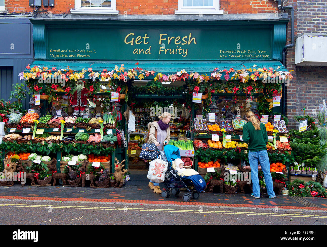 Display outside greengrocers shop Get Fresh and Fruity in Alton