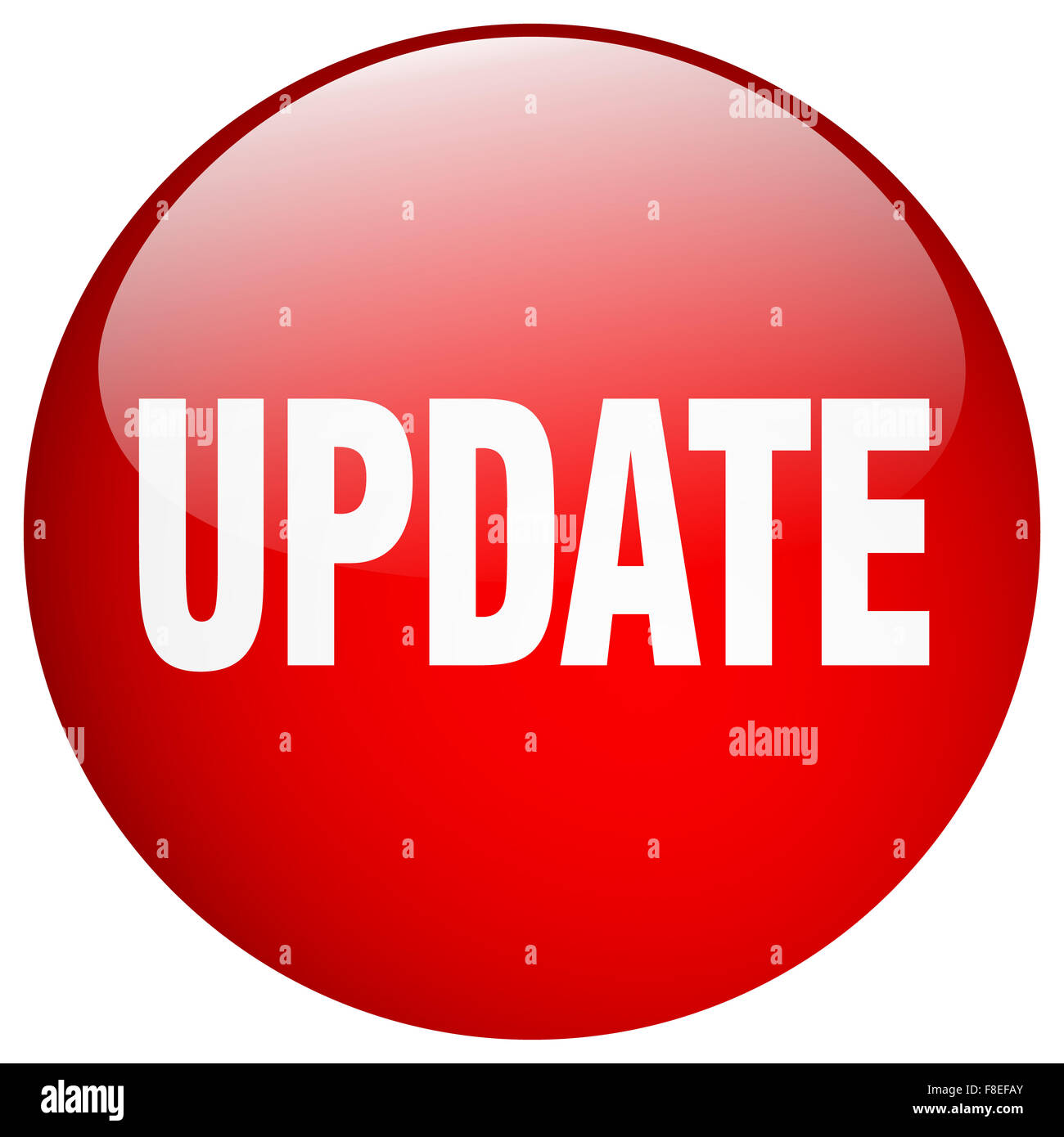 Red Update Button update red round gel isolated push button Stock Photo - Alamy
