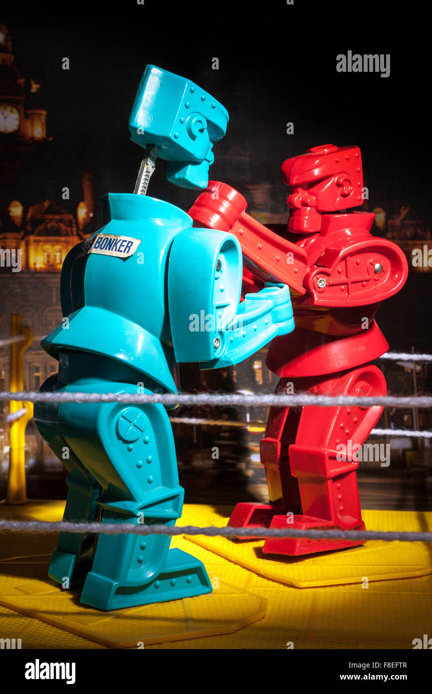 Boxing Robots Stock Photo - Alamy