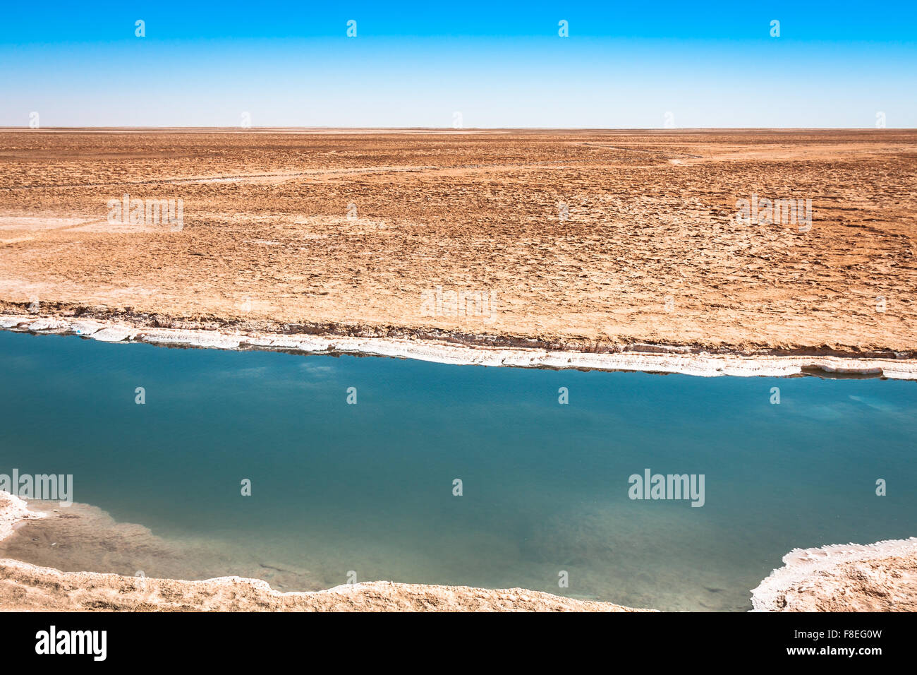 Chott el Djerid, salt lake in Tunisia Stock Photo