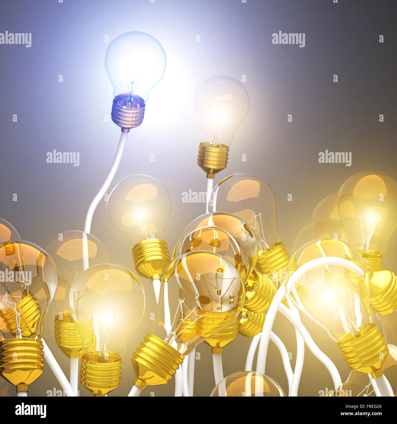 3d light bulb background image Stock Photo - Alamy