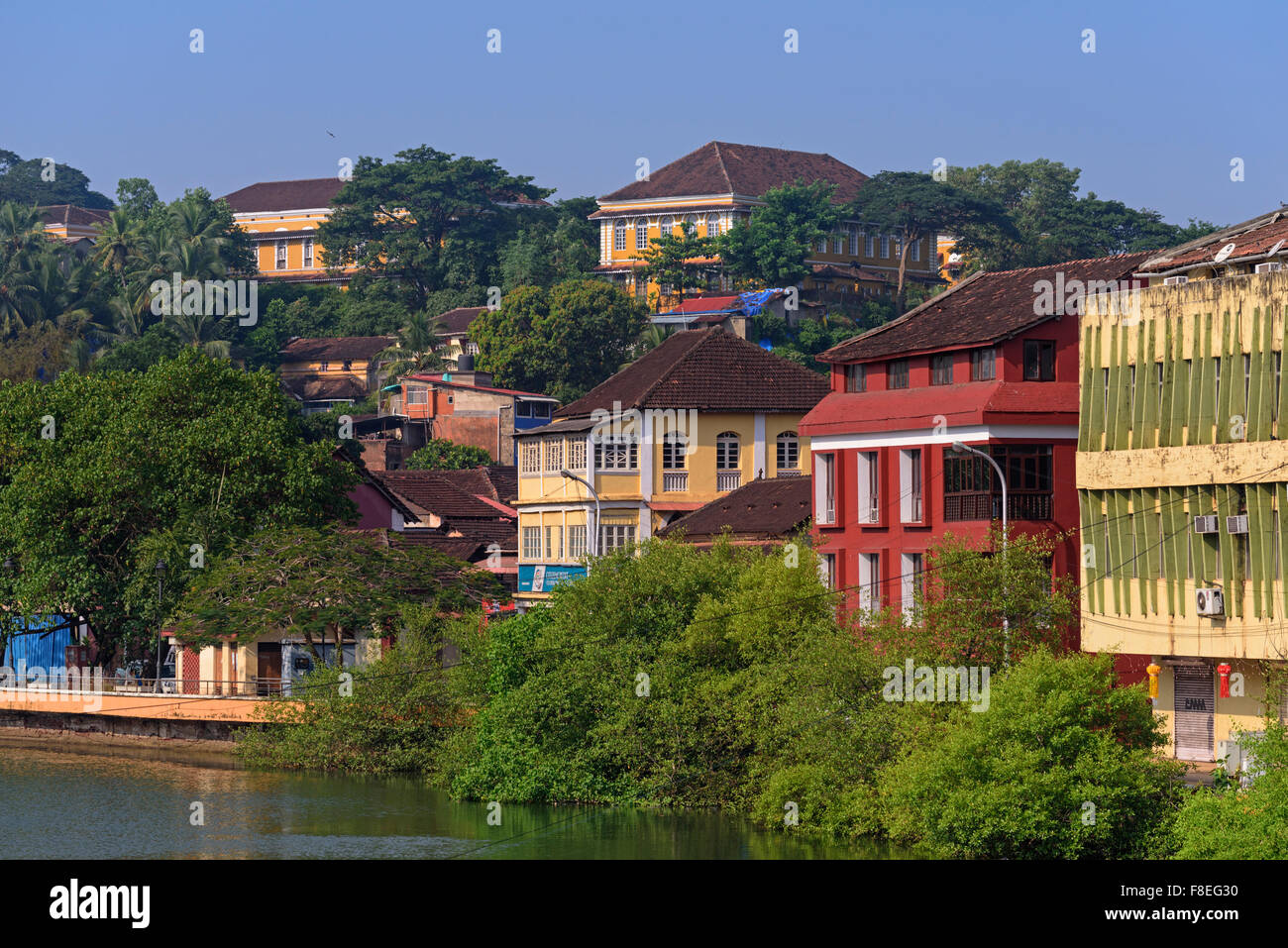 City View to Fontainhas and Altinho. Panjim Goa India Stock Photo
